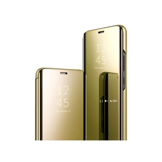  FUNDA FLIP COVER "CLEAR VIEW" HUAWEI MATE 20 LITE DORADO